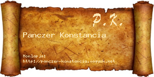 Panczer Konstancia névjegykártya